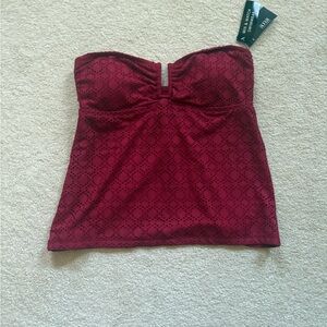 Nwt A.n.a Cranberry Tankini Top Size Medium